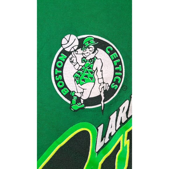 Vintage Larry Bird T-shirt Boston Celtics Green Starter 1989 Basketball Legend - Picture 4 of 14